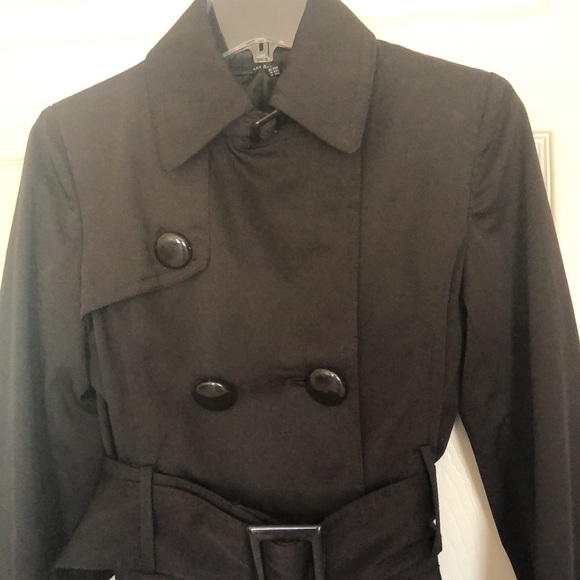 ZARA Basic Brown Double Breasted Trench Raincoat Size M - Picture 10 of 16